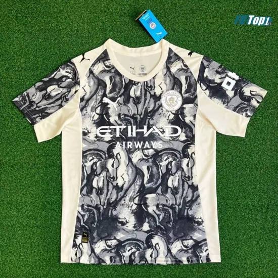 Camiseta Manchester City 2025/2026 Edición Especial Gris/Negro