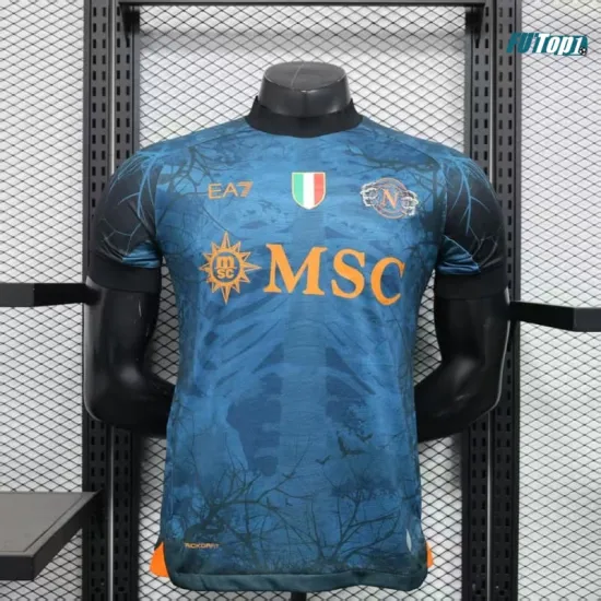 Camiseta Napoli 2025/2026 Edición Especial de Halloween Versión Jugador Azul