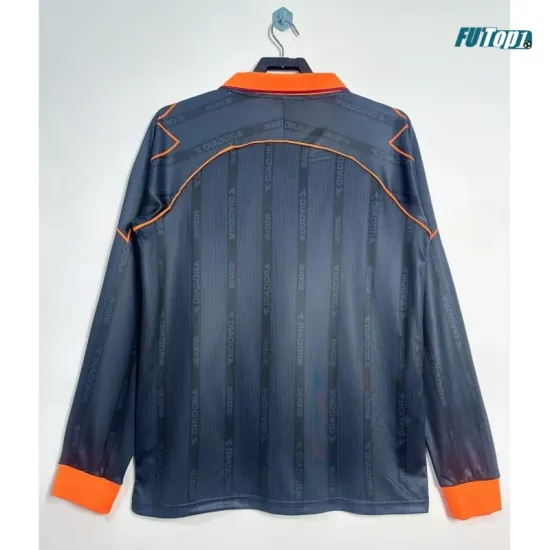 Camiseta AS Roma Alternativo 1999/00 ML Azul Marino Retro