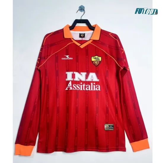 Camiseta AS Roma Local 1999/00 ML Rojo Retro