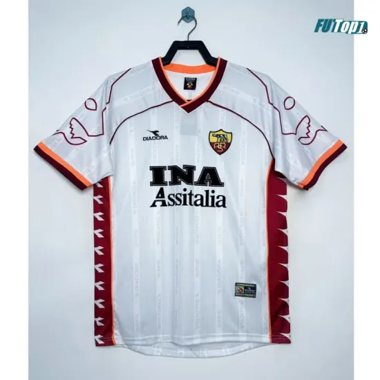 Camiseta AS Roma Visitante 1999/00 Blanco Retro