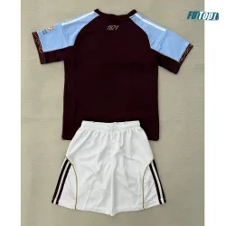 Camiseta Aston Villa Local 2025/2026 Rojo Oscuro Niño Kit