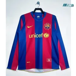 Camiseta Barcelona Local 2007/08 ML Rojo/Azul Retro