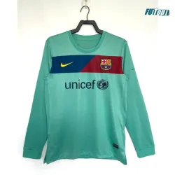 Camiseta Barcelona Visitante 2010/11 ML Verde Retro