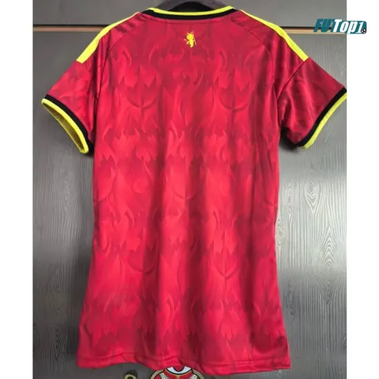 Camiseta Bélgica Local Mundial 2026 Rojo Mujer