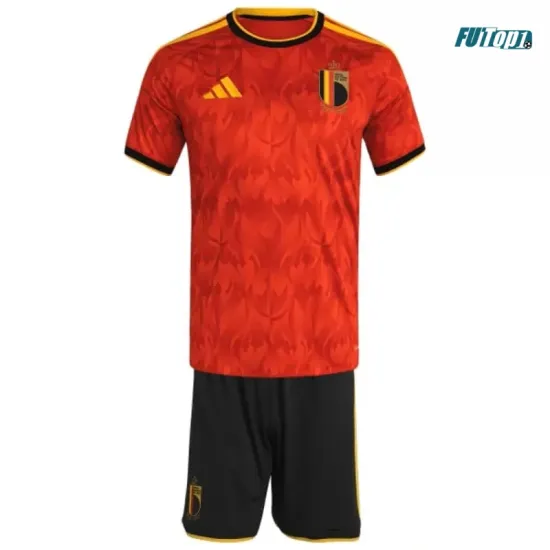Camiseta Bélgica Local Mundial 2026 Rojo Niño Kit