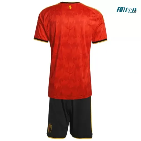 Camiseta Bélgica Local Mundial 2026 Rojo Niño Kit