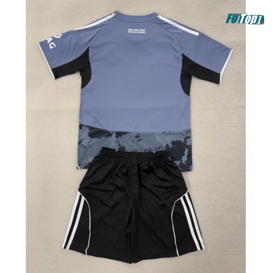 Camiseta Eintracht Fráncfort Alternativo 2025/2026 Negro/Gris Niño Kit