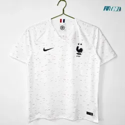 Camiseta Francia Visitante 2018 Blanco Retro