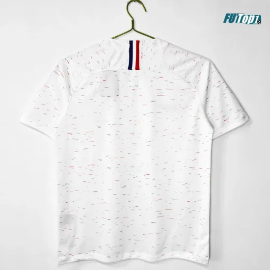 Camiseta Francia Visitante 2018 Blanco Retro