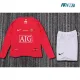 Camiseta Manchester United Local 2007/08 ML Rojo Niño Kit Retro