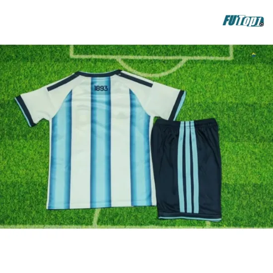 Camiseta Messi 10 Argentina Local 2026 Azul/Blanco Niño Kit
