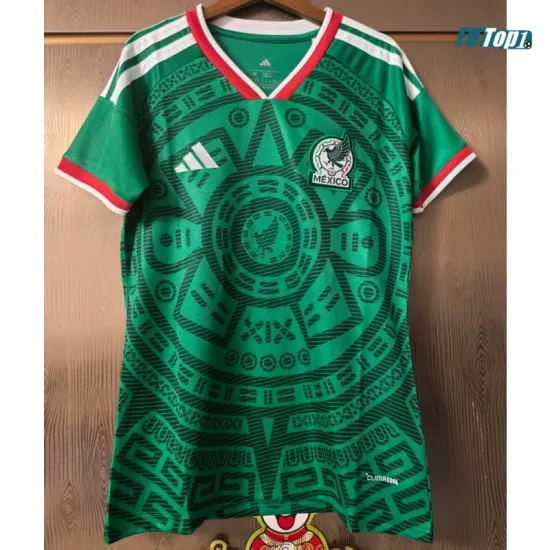 Camiseta México Local Mundial 2026 Verde Mujer