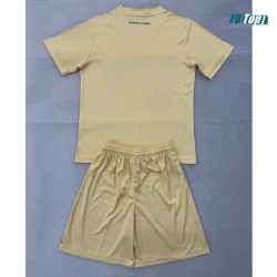 Camiseta Monaco Alternativo 2025/2026 Amarillo Claro Niño Kit