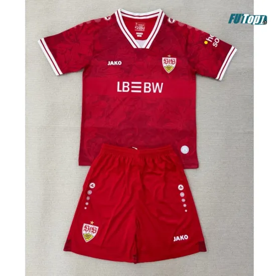 Camiseta VfB Stuttgart Visitante 2025/2026 Rojo Niño Kit