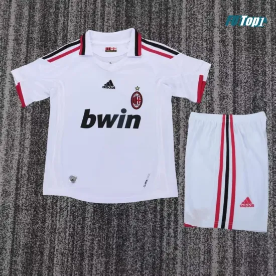 Camiseta AC Milan Visitante Retro 2009/10 Blanco Niño Kit