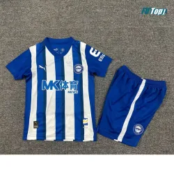 Camiseta Alavés Local 2025/2026 Azul/Blanco Niño Kit con Parche La Liga