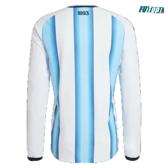 Camiseta Argentina Local 2026 ML Azul/Blanco con FIFA2022