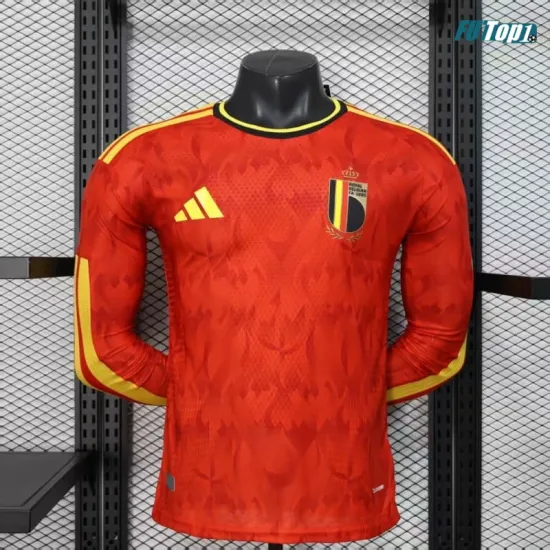 Camiseta Bélgica Local Mundial 2026 ML Rojo (EDICIÓN JUGADOR)