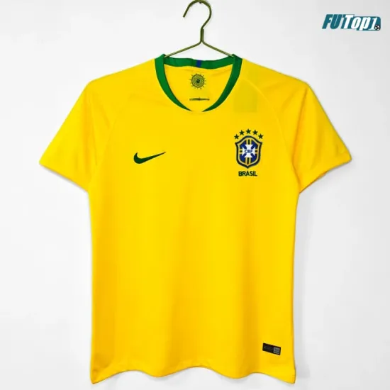 Camiseta Brasil Local Retro 2018 Amarillo
