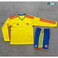 Camiseta Colombia Local Mundial 2026 ML Amarillo Niño Kit