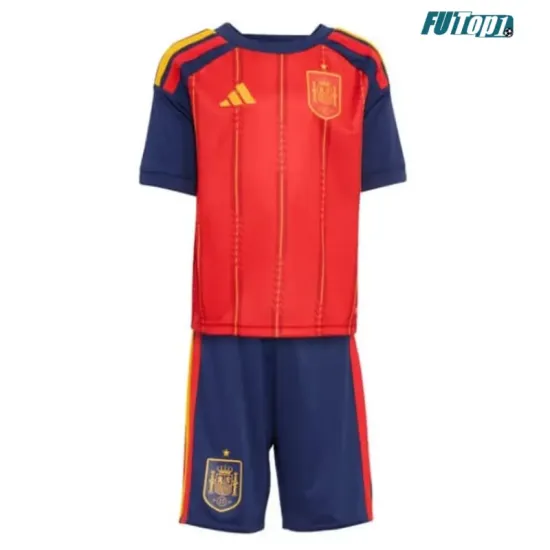 Camiseta España Local Mundial 2026 Rojo/Azul Niño Kit