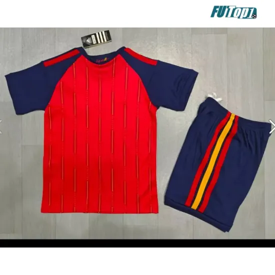 Camiseta España Local Mundial 2026 Rojo/Azul Niño Kit