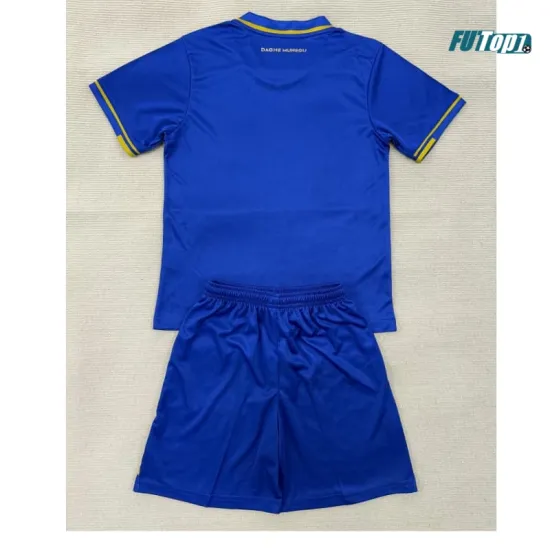 Camiseta Monaco Visitante 2025/2026 Azul/Dorado Niño Kit