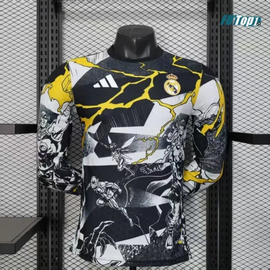 Camiseta Real Madrid x Marvel 2025/2026 ML Edición Especial (EDICIÓN JUGADOR)