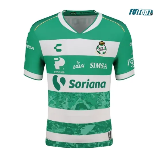 Camiseta Santos Laguna Local 2025/2026 Verde/Blanco