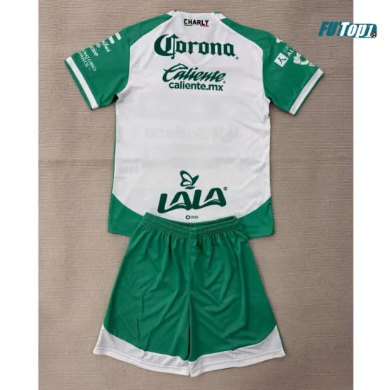Camiseta Santos Laguna Local 2025/2026 Verde/Blanco Niño Kit