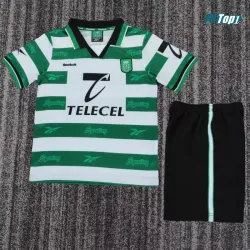 Camiseta Sporting Lisboa Local Retro 1999/00 Verde/Blanco Niño Kit