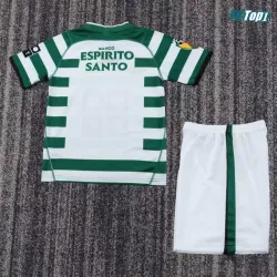 Camiseta Sporting Lisboa Local Retro 2003/04 Verde/Blanco Niño Kit