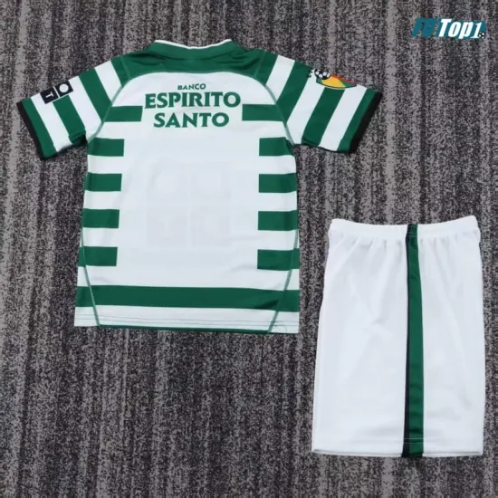 Camiseta Sporting Lisboa Local Retro 2003/04 Verde/Blanco Niño Kit