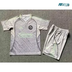 Camiseta Club América Alternativo 2025/2026 Gris Niño Kit