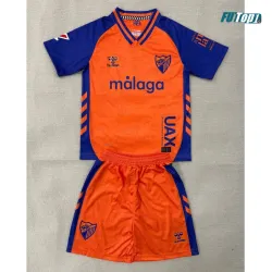 Camiseta Málaga CF Alternativo 2025/2026 Naranja/Azul Niño Kit