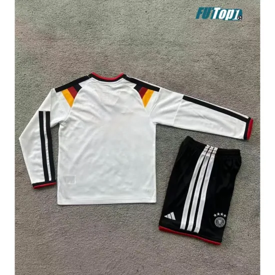 Camiseta Alemania Local Mundial 2026 ML Blanco Niño Kit