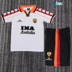 Camiseta AS Roma Visitante Retro 1998/99 Blanco Niño Kit