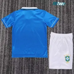 Camiseta Brasil Visitante Retro 1996 Azul Niño Kit