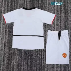 Camiseta Manchester United Visitante Retro 2002/03 Blanco Niño Kit