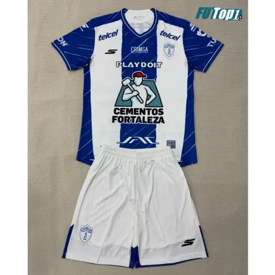 Camiseta Pachuca Local 2025/2026 Blanco/Azul Niño Kit