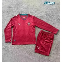 Camiseta Portugal Local Mundial 2026 ML Rojo Niño Kit