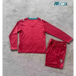 Camiseta Portugal Local Mundial 2026 ML Rojo Niño Kit