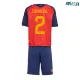 Camiseta Carvajal 2 España Local 2026 Rojo/Azul Niño Kit