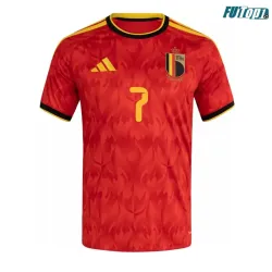 Camiseta De Bruyne 7 Bélgica Local Mundial 2026 Rojo