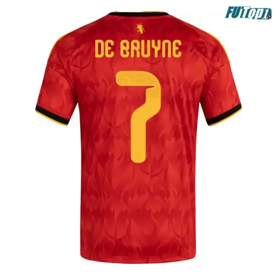 Camiseta De Bruyne 7 Bélgica Local Mundial 2026 Rojo