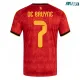 Camiseta De Bruyne 7 Bélgica Local Mundial 2026 Rojo