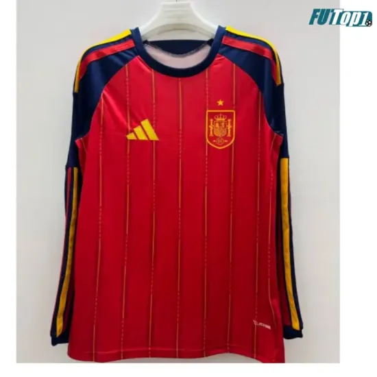 Camiseta España Local Mundial 2026 ML Rojo/Azul