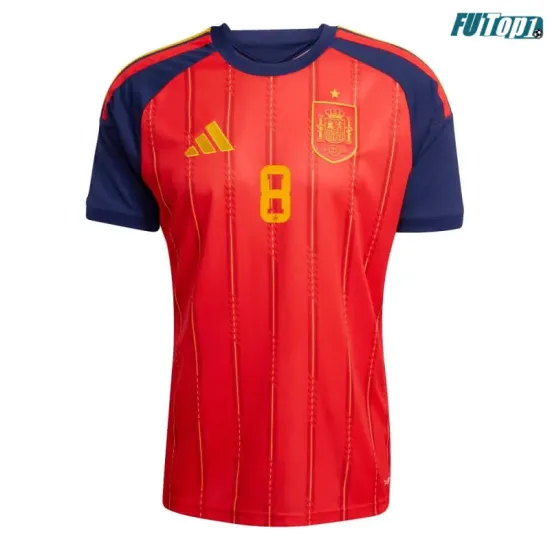 Camiseta Fabián 8 España Local 2026 Rojo/Azul