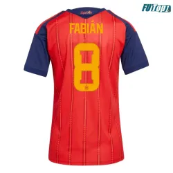 Camiseta Fabián 8 España Local 2026 Rojo/Azul Mujer